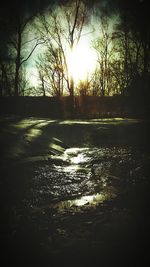 Close-up of water at sunset