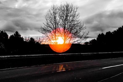 Road at sunset