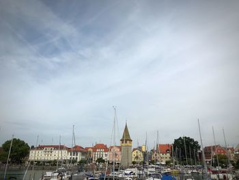 View of buildings against sky in city