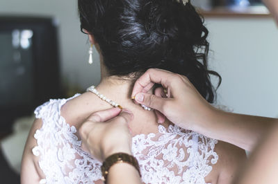 Close-up of bride 