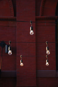 Close-up of illuminated lamp