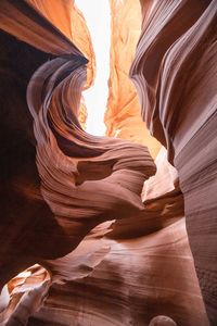 Low angle view of rock formation