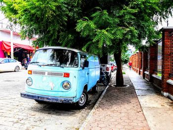 Car on street in city