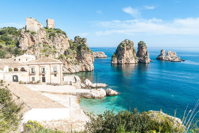 Panoramic view of sea against sky