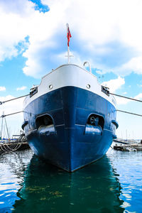 View of sailboat in sea