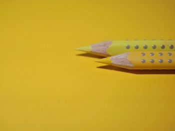 Close up of a yellow pencils