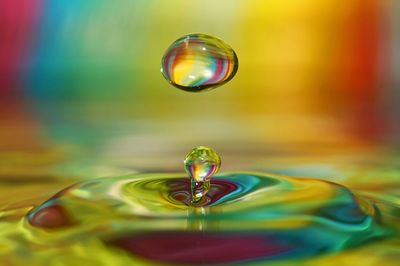 Close-up of bubbles in water