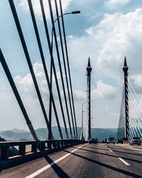 View of suspension bridge