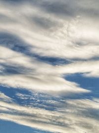 Low angle view of clouds in sky