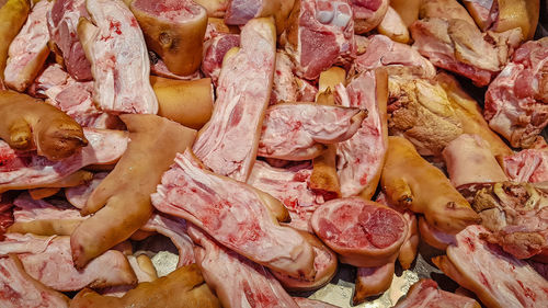 Full frame shot of roasted for sale in market