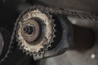 Close-up of old machine
