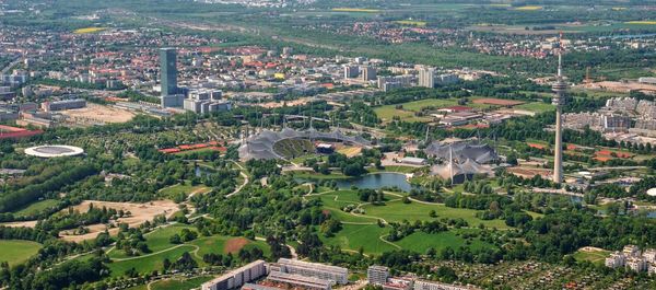 High angle view of cityscape