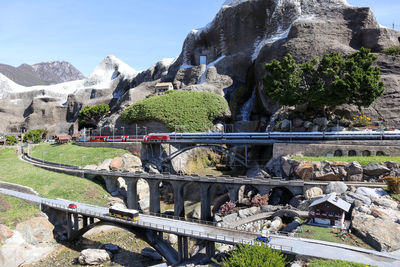 Melide, switzerland, the swiss miniatur outdoor museum where famous places are built in small size.