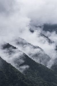 Low angle view of mountains against sky