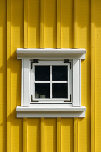 Close-up of yellow window