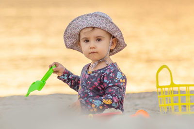 Cute girl looking away