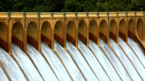 Arch bridge over river