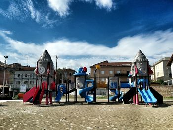 Built structure against cloudy sky