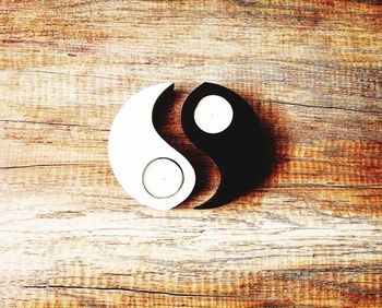 High angle view of bread on table