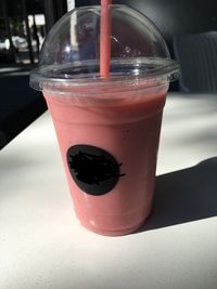 Close-up of drink on table