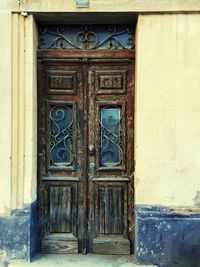 Close-up of closed door