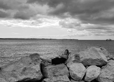 Scenic view of sea against sky