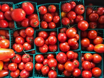 Full frame shot of tomatoes for sale at market stall