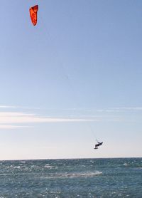 Sailboat sailing in sea