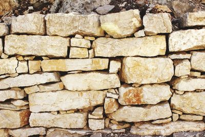 Full frame shot of stone wall