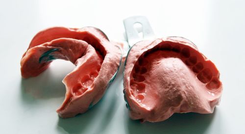 Close-up of ice cream on table