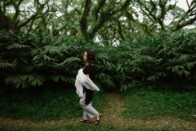 Walking at the park