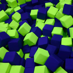 Full frame shot of cube shaped toys