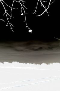 Scenic view of sea against sky at night