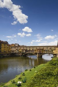 View of bridge over river