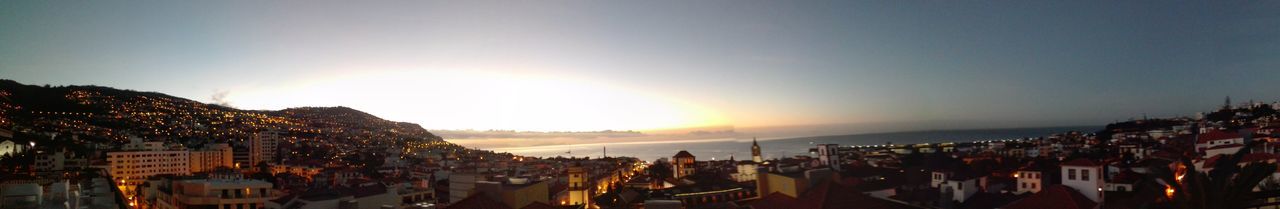 Panoramic shot of townscape against sky