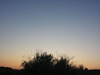 Scenic view of landscape against sky at sunset