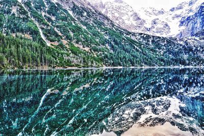 Scenic view of lake against mountain