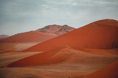 Scenic view of desert against sky