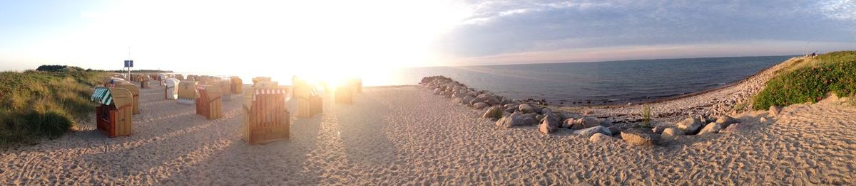 Panoramic view of beach against sky