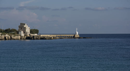 View of lighthouse at seaside