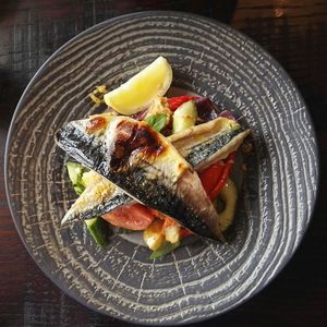 Close-up of seafood in plate