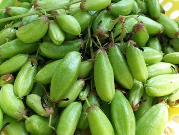 Full frame shot of green vegetables for sale in market