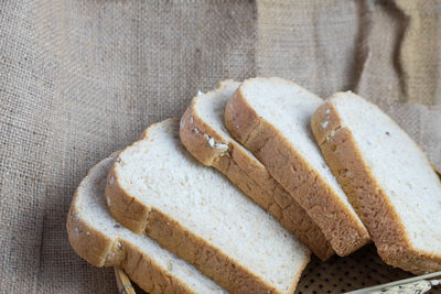 High angle view of breakfast