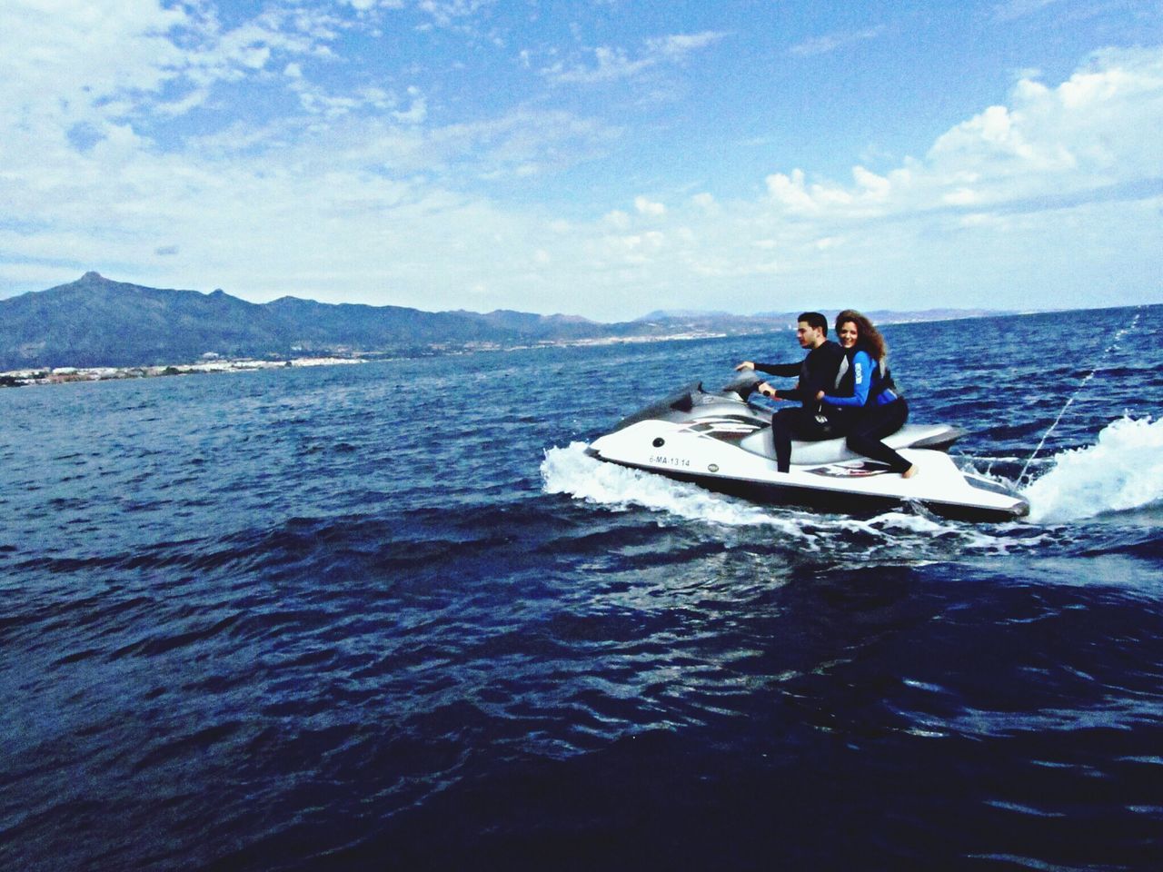 water, sea, lifestyles, leisure activity, men, sky, vacations, nautical vessel, transportation, horizon over water, sitting, togetherness, beauty in nature, scenics, nature, person, waterfront