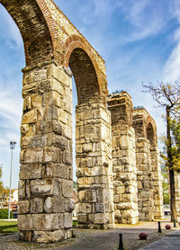 Low angle view of old temple