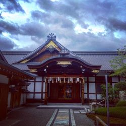 View of building against cloudy sky