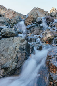 Scenic view of waterfall
