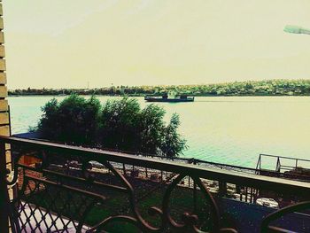 Bridge over river against sky