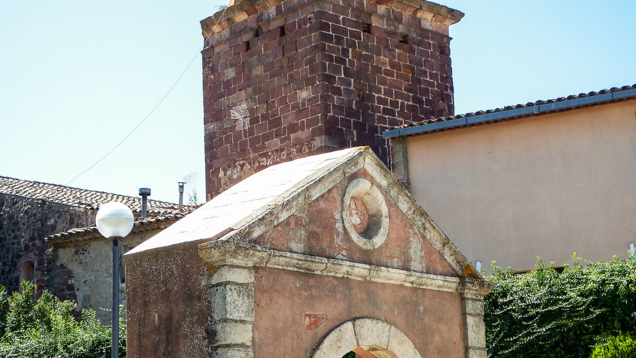 LOW ANGLE VIEW OF OLD ABANDONED BUILDING