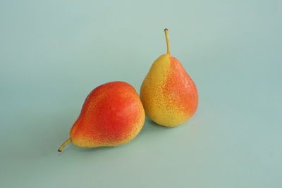 Close-up of fruits against white background